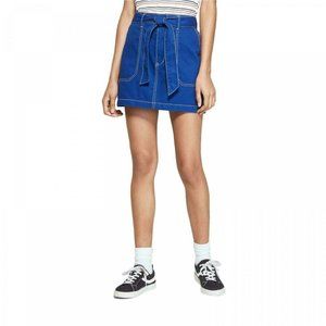 Wild Fable Belted Blue Stitch Utility Skirt 00